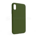 Чехол Full Silicone Case для Apple iPhone X, Xs army green (45) (без логотипа) - купить за 135.66 грн в Киеве, Украине