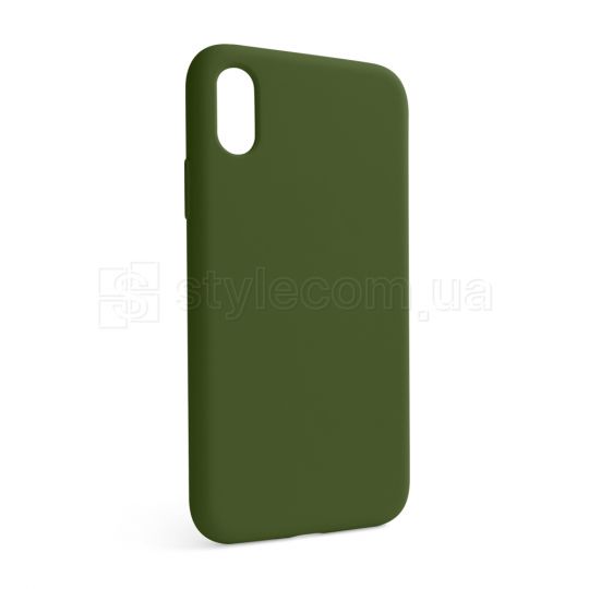 Чехол Full Silicone Case для Apple iPhone X, Xs army green (45) (без логотипа)
