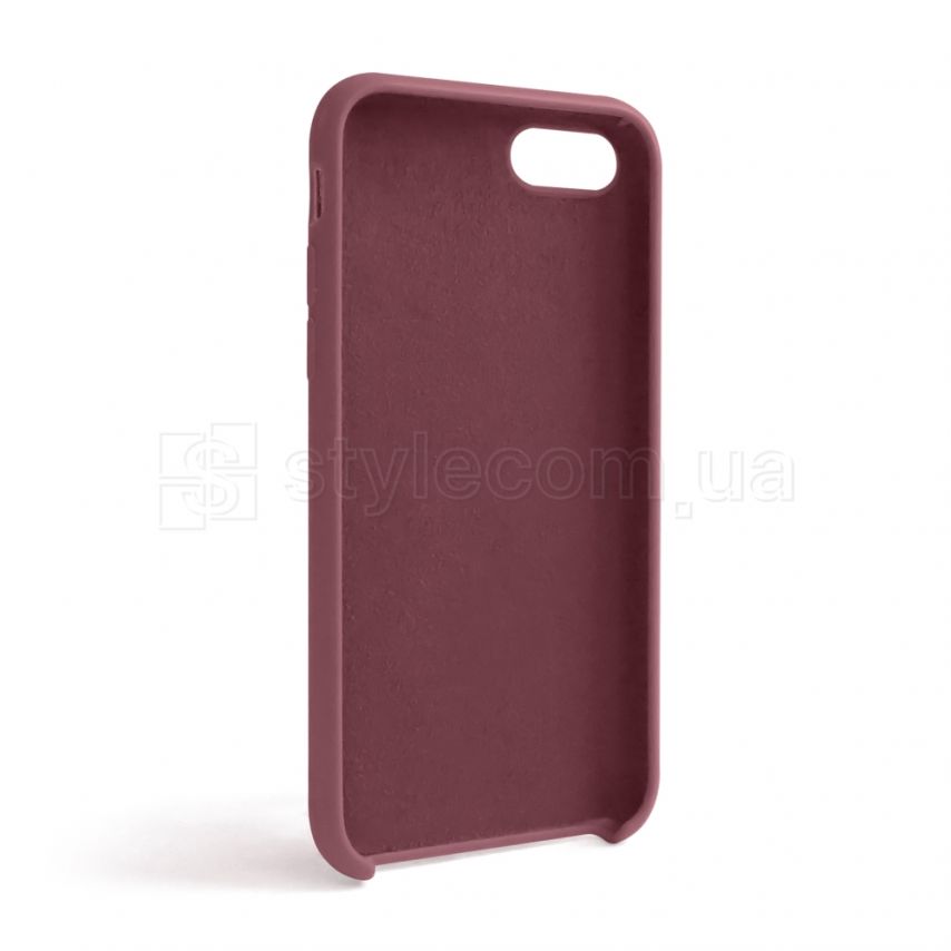 Чехол Full Silicone Case для Apple iPhone 7, 8, SE 2020 maroon (42) (без логотипа)