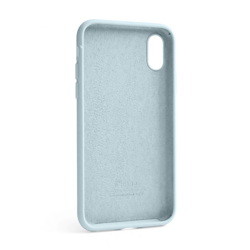 Чохол Full Silicone Case для Apple iPhone X, Xs sky blue (58) (без логотипу)