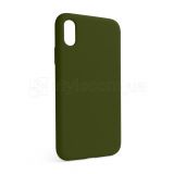 Чехол Full Silicone Case для Apple iPhone X, Xs forest green (63) (без логотипа)