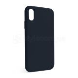 Чехол Full Silicone Case для Apple iPhone X, Xs dark blue (08) (без логотипа)