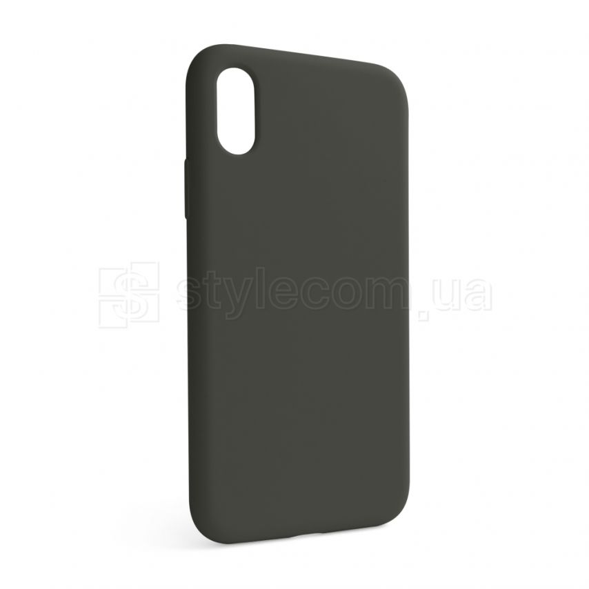 Чехол Full Silicone Case для Apple iPhone X, Xs dark olive (35) (без логотипа)