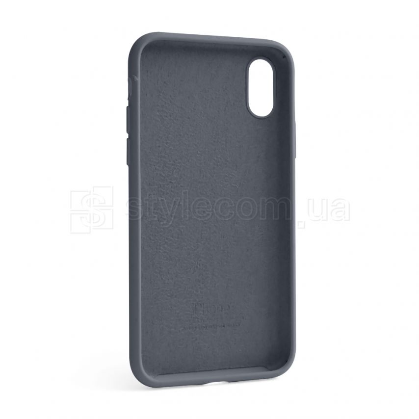 Чехол Full Silicone Case для Apple iPhone X, Xs dark grey (15) (без логотипа)
