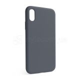 Чохол Full Silicone Case для Apple iPhone X, Xs dark grey (15) (без логотипу)