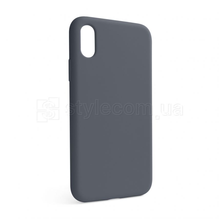 Чехол Full Silicone Case для Apple iPhone X, Xs dark grey (15) (без логотипа)