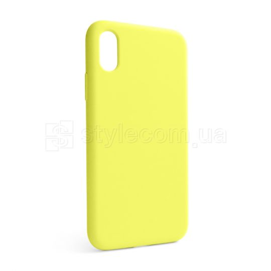 Чехол Full Silicone Case для Apple iPhone X, Xs flash lime (41) (без логотипа)