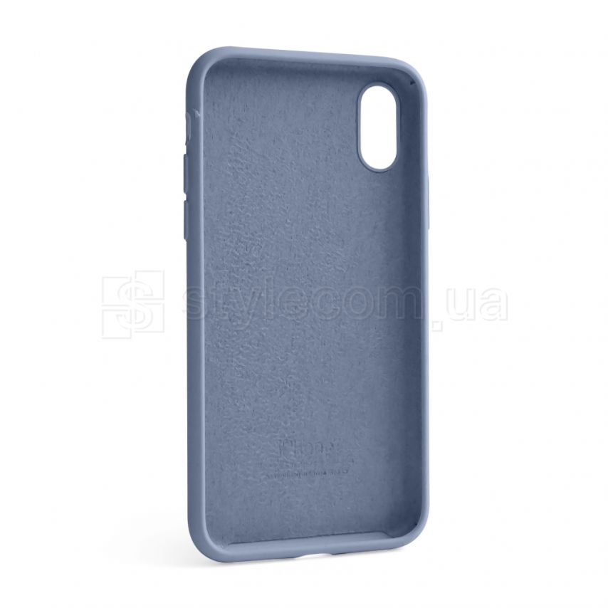 Чехол Full Silicone Case для Apple iPhone X, Xs lavender grey (28) (без логотипа)
