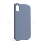 Чехол Full Silicone Case для Apple iPhone X, Xs lavender grey (28) (без логотипа) - купить за 136.00 грн в Киеве, Украине