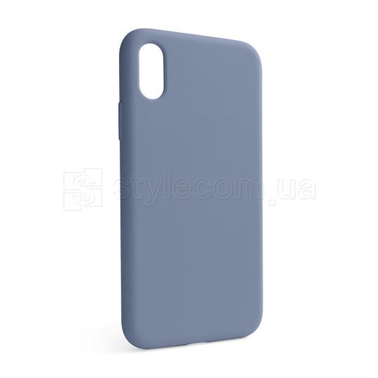 Чехол Full Silicone Case для Apple iPhone X, Xs lavender grey (28) (без логотипа)