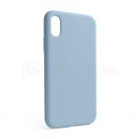 Чехол Full Silicone Case для Apple iPhone X, Xs light blue (05) (без логотипа) - купить за 130.56 грн в Киеве, Украине