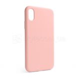 Чехол Full Silicone Case для Apple iPhone X, Xs light pink (12) (без логотипа) - купить за 136.00 грн в Киеве, Украине