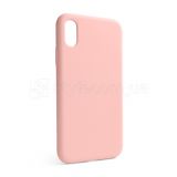 Чехол Full Silicone Case для Apple iPhone X, Xs light pink (12) (без логотипа)