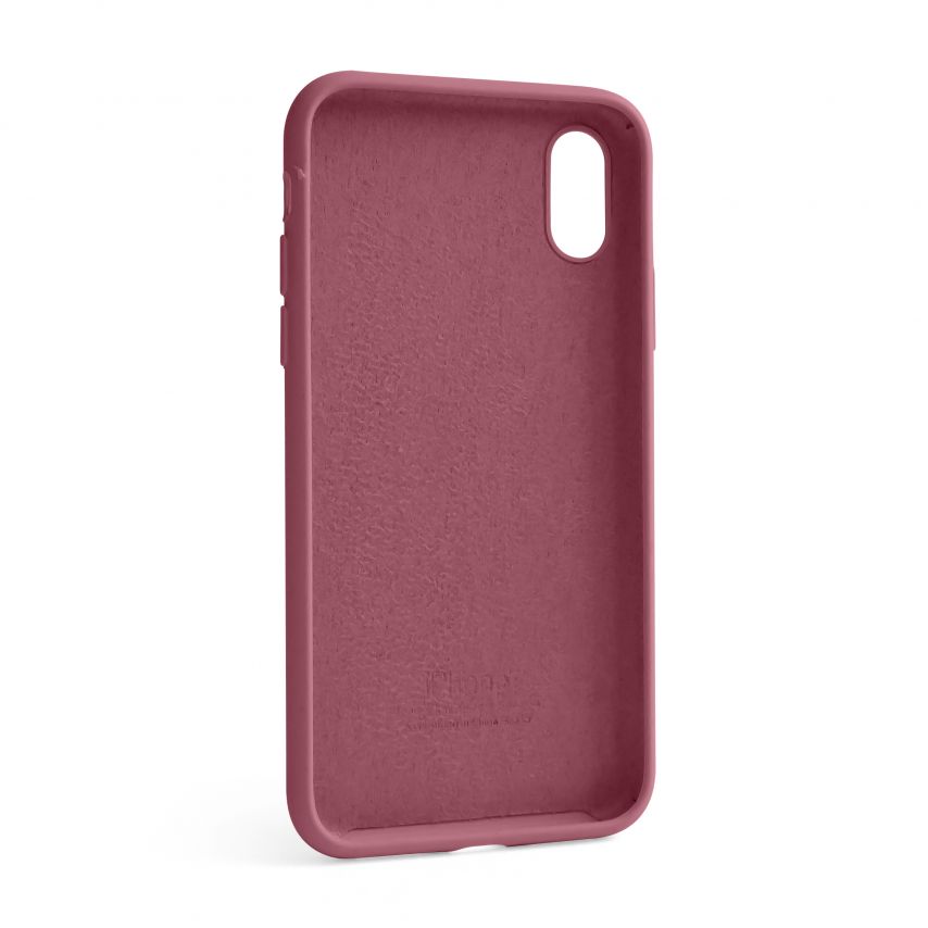 Чохол Full Silicone Case для Apple iPhone X, Xs maroon (42) (без логотипу)