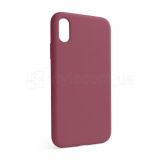 Чохол Full Silicone Case для Apple iPhone X, Xs maroon (42) (без логотипу)