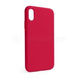 Чехол Full Silicone Case для Apple iPhone X, Xs rose red (37) (без логотипа)