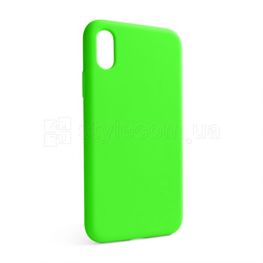 Чехол Full Silicone Case для Apple iPhone X, Xs shiny green (40) (без логотипа)