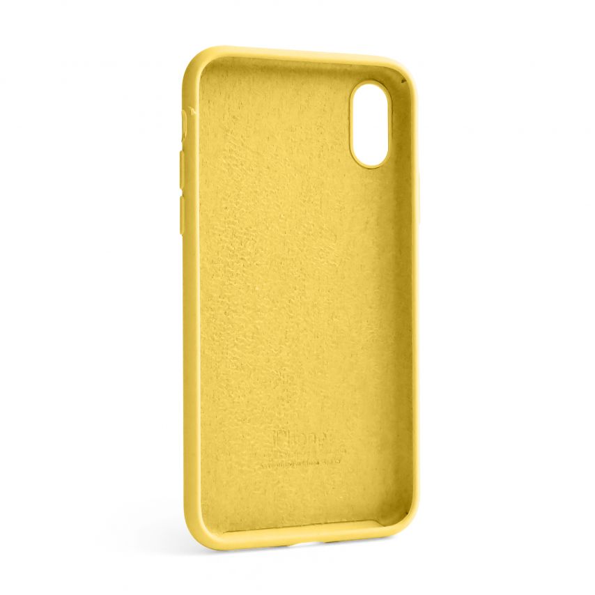 Чохол Full Silicone Case для Apple iPhone X, Xs yellow (04) (без логотипу)