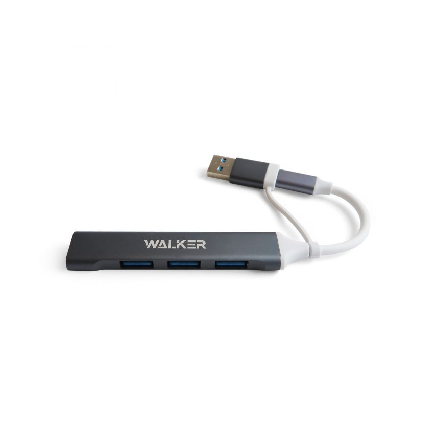 Переходник USB-HUB 4в1 WALKER WHUB-11