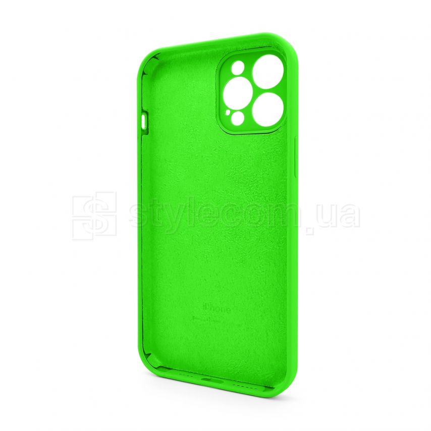Full Silicone Case iPhone 12 Pro Max (40) shiny green закрита камера (без логотипу)