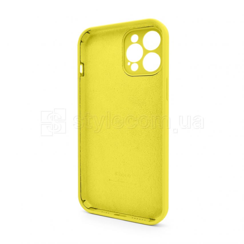 Full Silicone Case iPhone 12 Pro Max (50) canary yellow закрита камера (без логотипу)