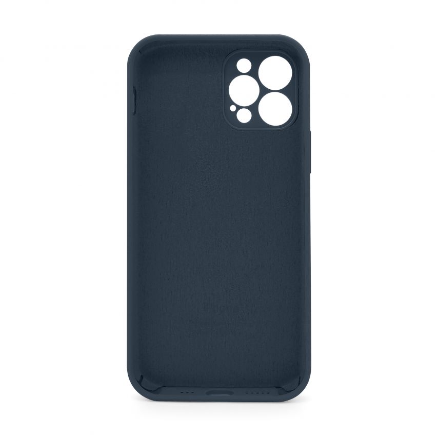 Чехол Full Silicone Case для Apple iPhone 12 Pro Max cosmos blue (46) закрытая камера (без логотипа)