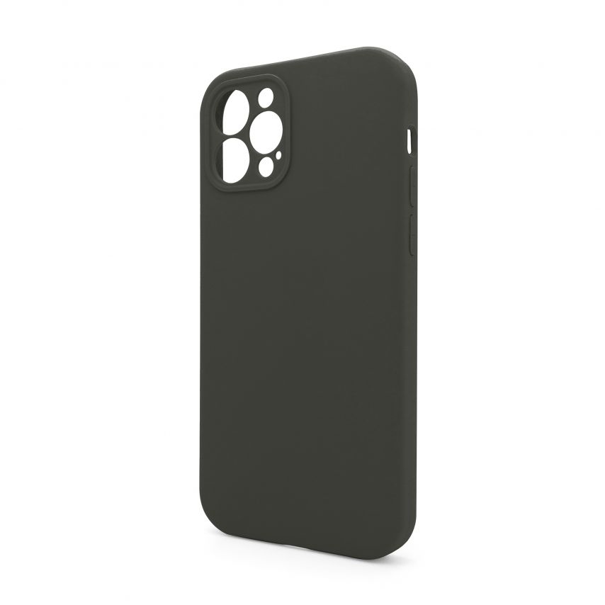 Чехол Full Silicone Case для Apple iPhone 12 Pro Max dark olive (35) закрытая камера (без логотипа)