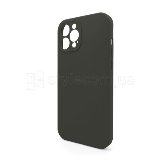 Full Silicone Case iPhone 12 Pro Max (35) dark olive закрита камера (без логотипу)