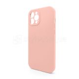 Full Silicone Case iPhone 12 Pro Max (12) light pink закрита камера (без логотипу)