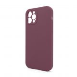 Чехол Full Silicone Case для Apple iPhone 12 Pro Max maroon (42) закрытая камера (без логотипа)