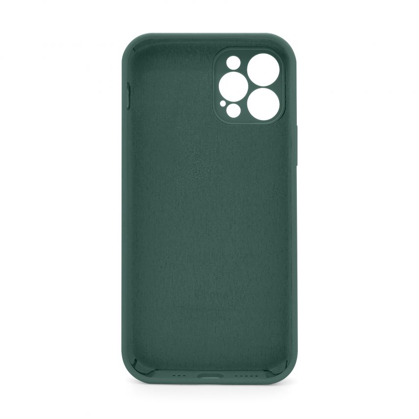 Чехол Full Silicone Case для Apple iPhone 12 Pro Max pine green (55) закрытая камера (без логотипа)