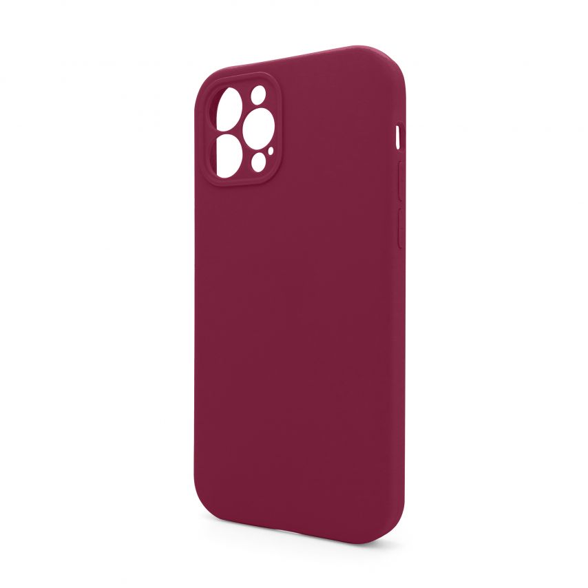 Чохол Full Silicone Case для Apple iPhone 12 Pro Max rose red (37) закрита камера (без логотипу)