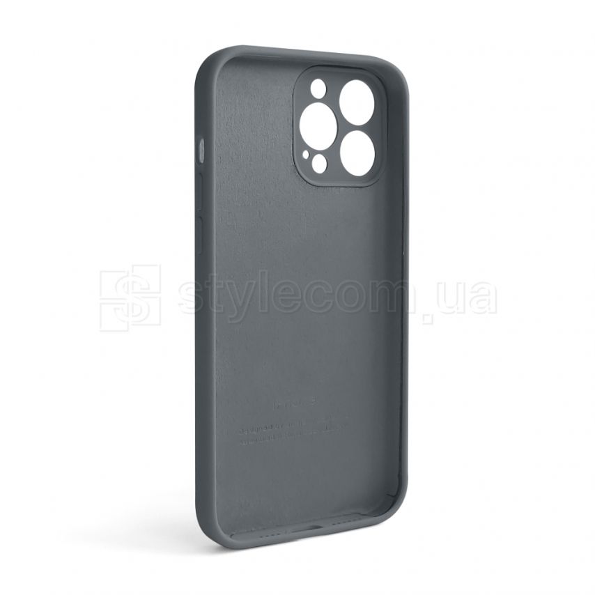 Чохол Full Silicone Case для Apple iPhone 13 Pro Max dark grey (15) закрита камера (без логотипу)