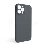 Чехол Full Silicone Case для Apple iPhone 13 Pro Max dark grey (15) закрытая камера (без логотипа)