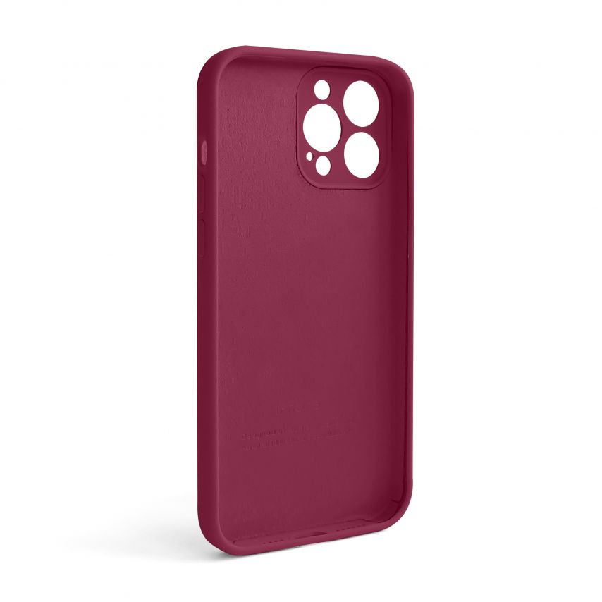 Чехол Full Silicone Case для Apple iPhone 13 Pro Max rose red (37) закрытая камера (без логотипа)