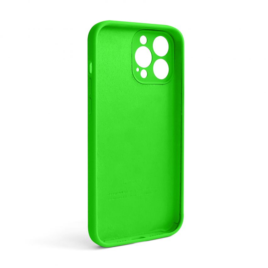 Чехол Full Silicone Case для Apple iPhone 13 Pro Max shiny green (40) закрытая камера (без логотипа)