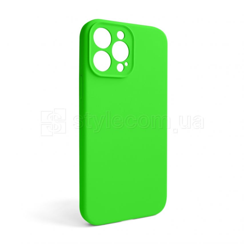 Чехол Full Silicone Case для Apple iPhone 13 Pro Max shiny green (40) закрытая камера (без логотипа)
