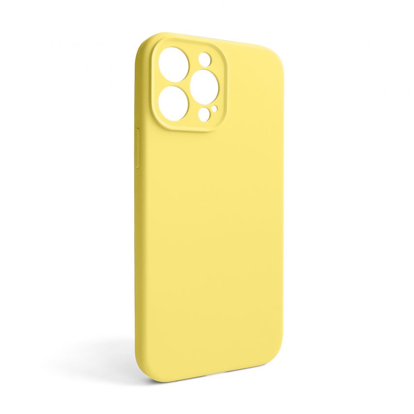 Чехол Full Silicone Case для Apple iPhone 13 Pro Max yellow (04) закрытая камера (без логотипа)