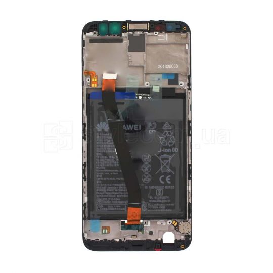 Дисплей (LCD) для Huawei Mate 10 Lite 02351QCY с тачскрином и рамкой black Service Original Full (buzzer+speaker+mic+flats)