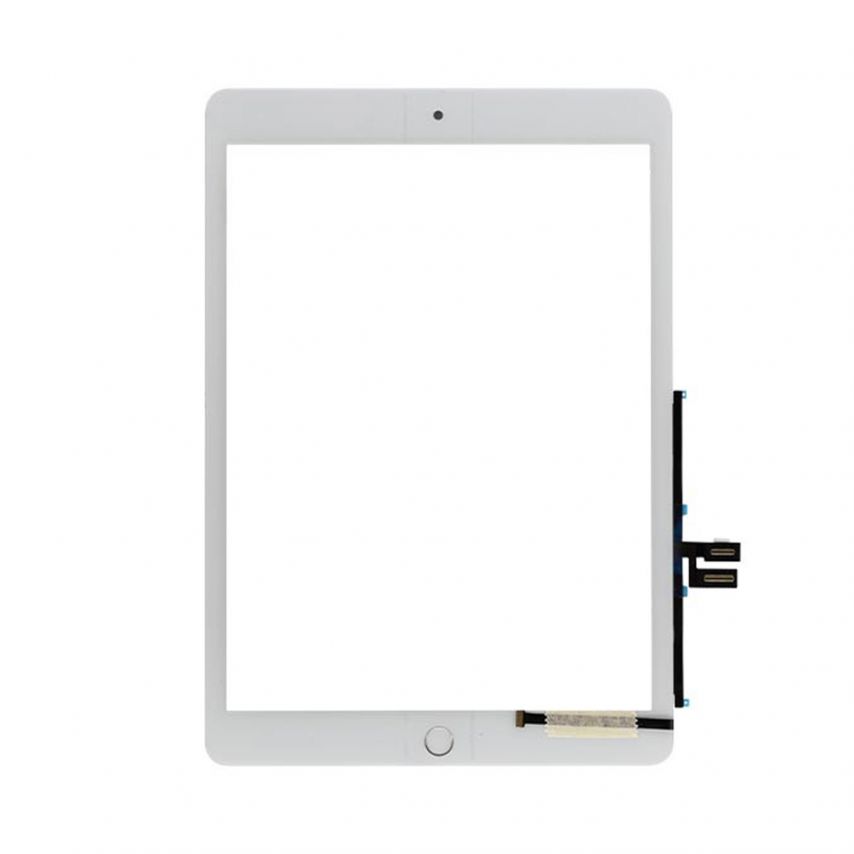 Тачскрін (сенсор) для Apple iPad 10.2 2021 (A2602, A2603, A2604, A2605) Full зі шлейфом, кнопкою меню та мікросхемою white Original Quality