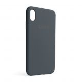 Чехол Full Silicone Case для Apple iPhone Xs Max dark grey (15)