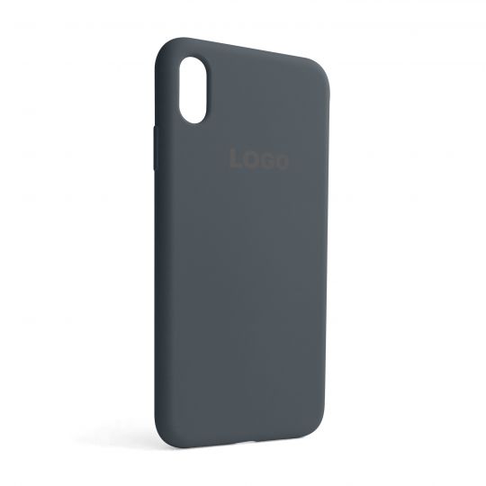 Чехол Full Silicone Case для Apple iPhone Xs Max dark grey (15)