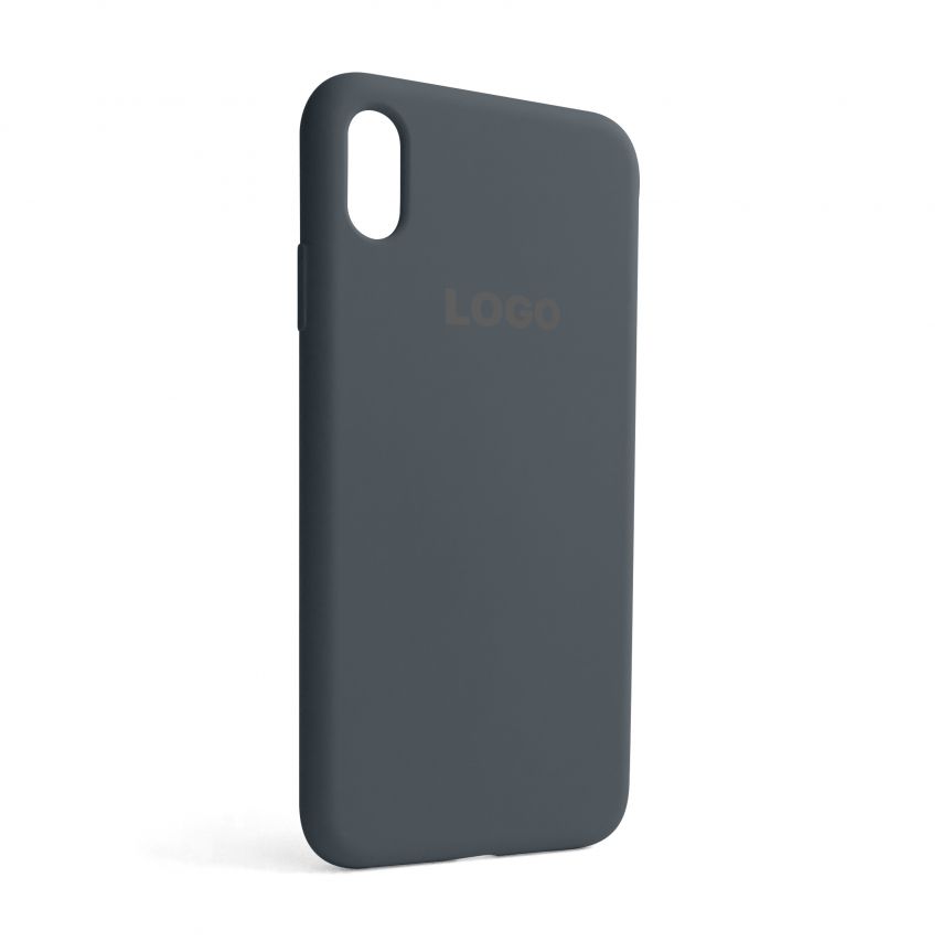 Чехол Full Silicone Case для Apple iPhone Xs Max dark grey (15)