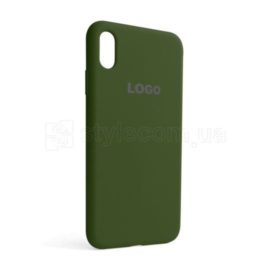 Чехол Full Silicone Case для Apple iPhone Xs Max army green (45)