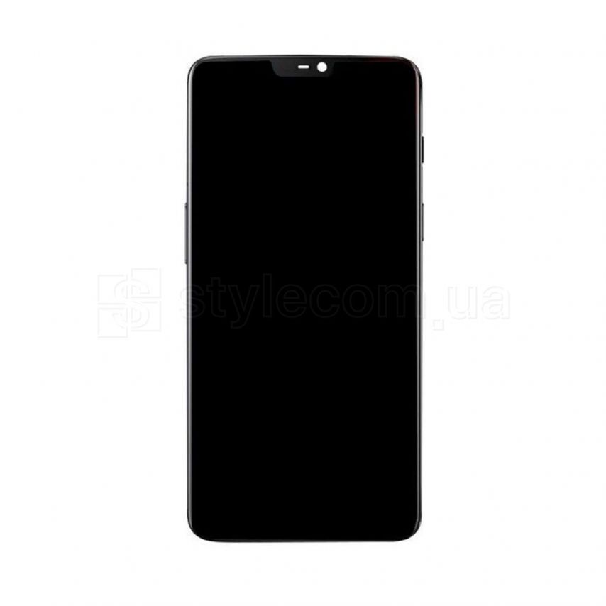Дисплей (LCD) для OnePlus 6 A6003 с тачскрином и рамкой black (TFT) High Quality