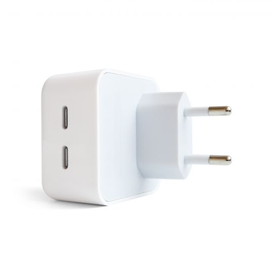 Мережевий зарядний пристрій (адаптер) для Apple iРhone A2246 2xPD / 35W white High Quality carton box - купити за 443.00 грн у Києві, Україні