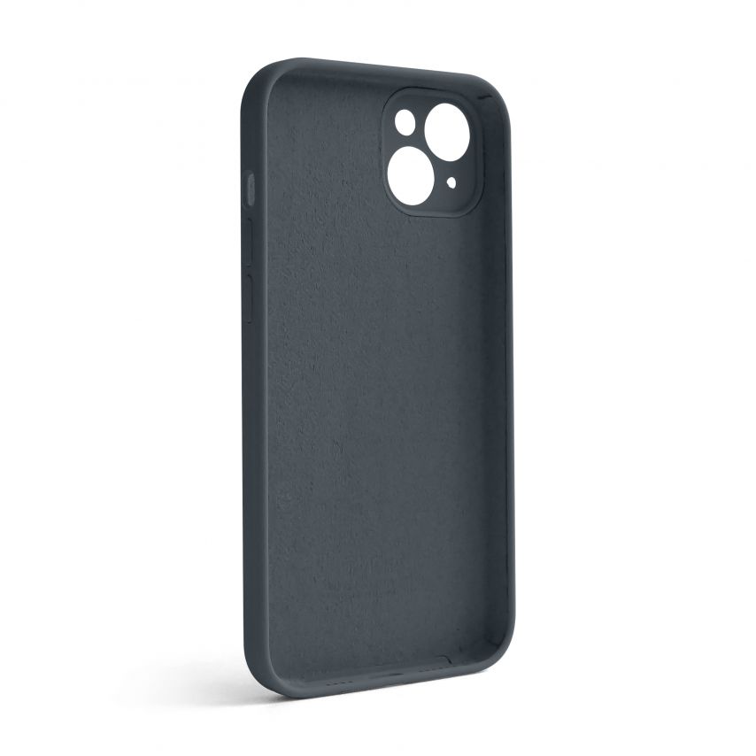 Чехол Full Silicone Case для Apple iPhone 14 Plus dark grey (15) закрытая камера