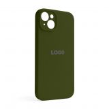 Чехол Full Silicone Case для Apple iPhone 14 Plus forest green (63) закрытая камера