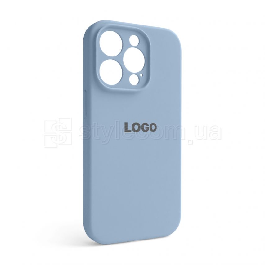 Чехол Full Silicone Case для Apple iPhone 14 Pro light blue (05) закрытая камера