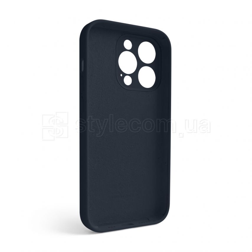Чехол Full Silicone Case для Apple iPhone 14 Pro dark blue (08) закрытая камера